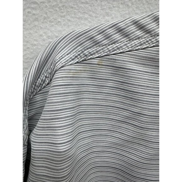 Realtree Fishing Mens 2XL Striped Long Sleeve Button-Up Shirt Lightweight Polyes - Picture 5 of 13